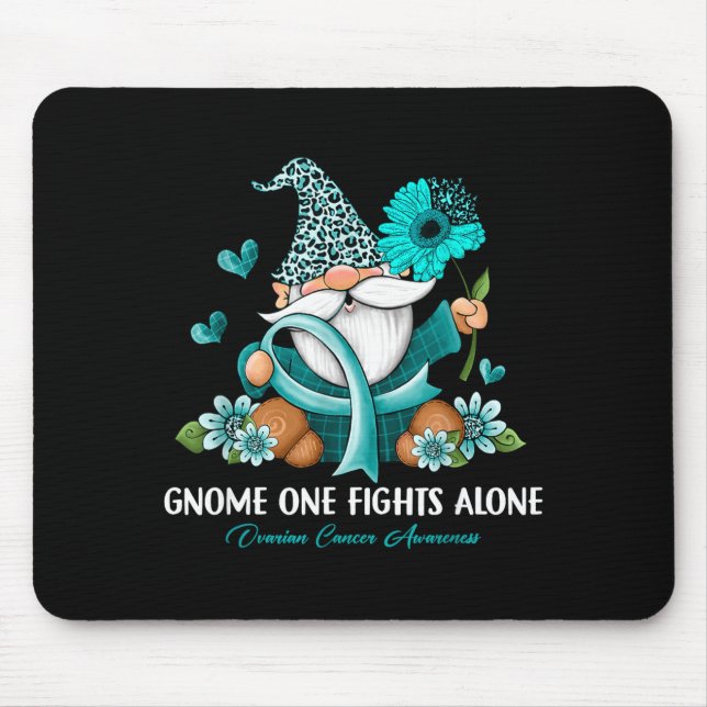 Sunflower Gnome One Fights Alone Artwork Mouse Pad (Front)