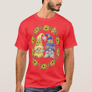 Sunflower Gnome Shows Heart & Love For Gardener Au T-Shirt
