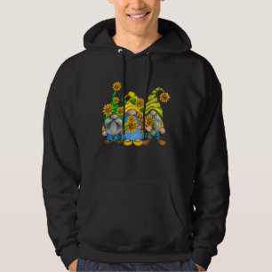 Sunflower Gnomes Tomte Scandinavian Three Garden G Hoodie