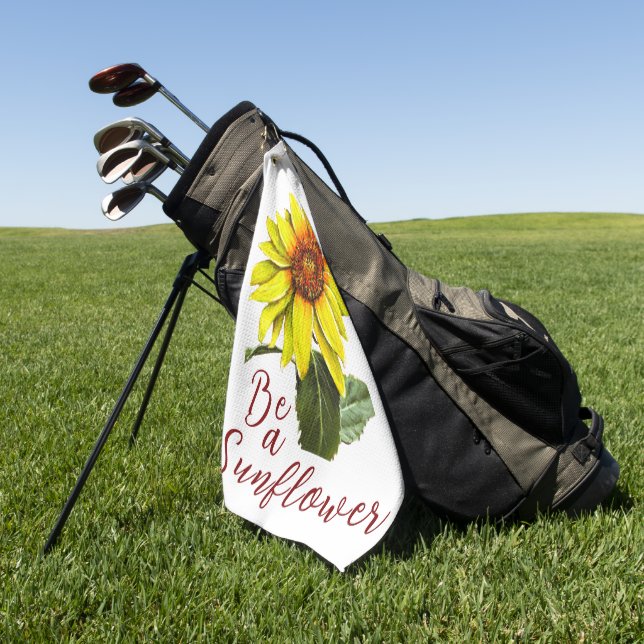 Sunflower Golf Towel (Green)