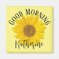 Sunflower Good Morning Custom Name