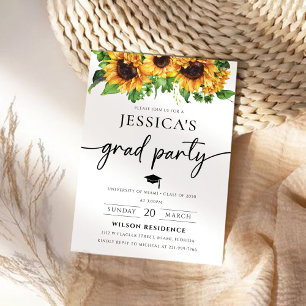Sunflower Graduation Invitation