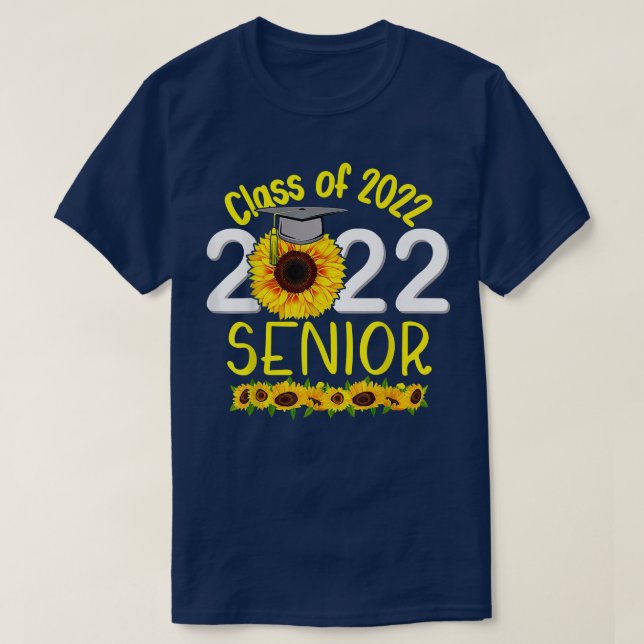 Sunflower Graduation Senior 22 Class Of 2022 Gradu T-Shirt (Design Front)