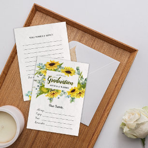 Sunflower Graduation Well Wishes Keepsake Card