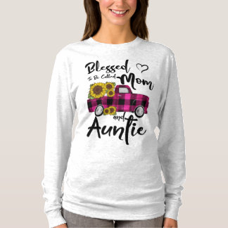Sunflower Grandma Gift Blessed To Be Called Auntie T-Shirt