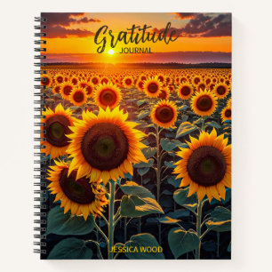 Sunflower Gratitude Journal, Law of Attraction Notebook