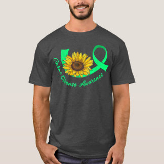 Sunflower Green Ribbon Celiac Disease Awareness  T-Shirt