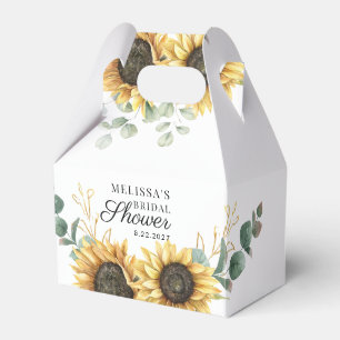 Sunflower Greenery Eucalyptus Bridal Shower Favour Box