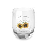Sunflower Greenery Floral Bridal Shower Stemless Wine Glass<br><div class="desc">The perfect vessel to toast to unforgettable moments with your loved ones. This custom stemless wine glass serves as a timeless memento for your special gathering. Personalise it with the name of the bride to be creating a cherished keepsake that captures the essence of the shared laughter, stories, and love...</div>