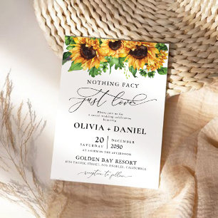 Sunflower Greenery Wedding Invitation