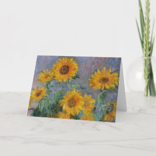 Sunflower Greeting Card, Monet Sunflowers Card