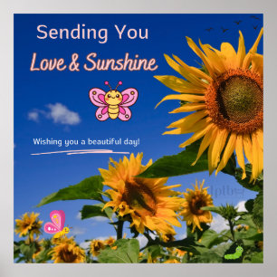 SUNFLOWER GREETINGS ONLINE + POSTER