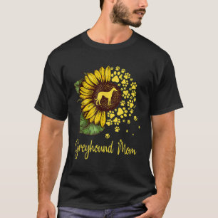 Sunflower Greyhound Mom Dog Lover T-Shirt