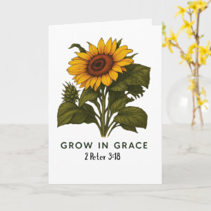 Sunflower Grown in Grace Card