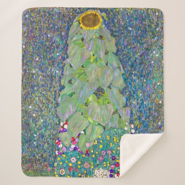 Sunflower | Gustav Klimt | Sherpa Blanket (Front)