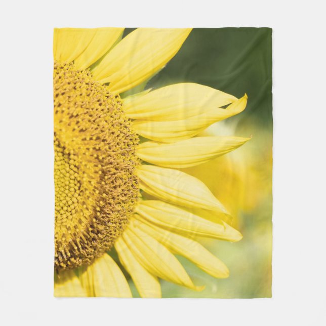 Sunflower Half Fleece Blanket (Front)