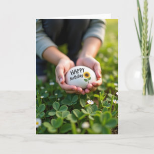 Sunflower Hands Birthday Card