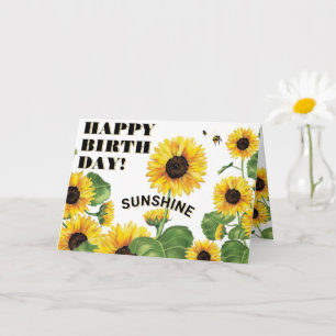 Sunflower Happy Birthday Card
