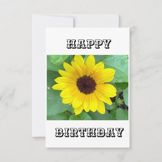 Sunflower Happy Birthday card  (Front)
