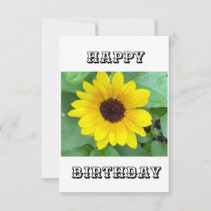Sunflower Happy Birthday card 