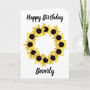 Sunflower Happy Birthday Photo Card