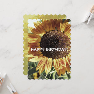 SUNFLOWER Happy Birthday! Two Sided Card