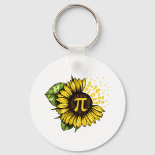 Sunflower Happy Pi Day Shirt Mathematic Math Teach Key Ring