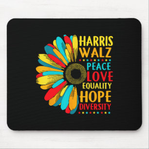 Sunflower Harris-wheimer 2024 Peace Lgbt Harris-w Mouse Pad