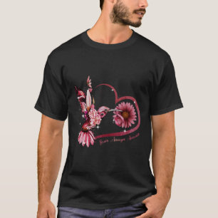 Sunflower Heart Burgundy Ribbon Brain Aneurysm  T-Shirt
