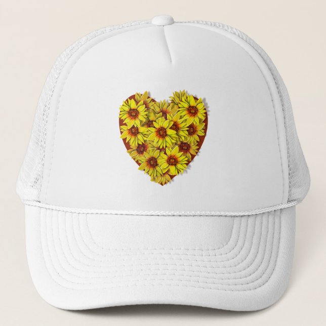 Sunflower Heart Hat (Front)