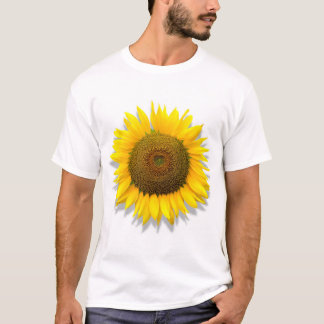 Sunflower, heart inside /white T-Shirt model Irena