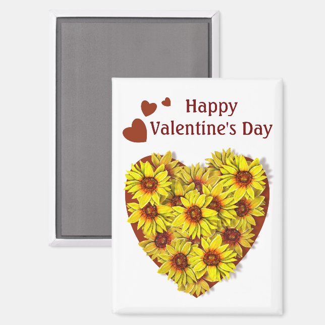 Sunflower Heart Magnet (Front/Back)