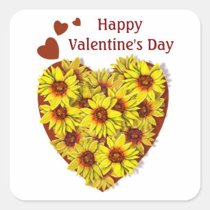 Sunflower Heart Sticker
