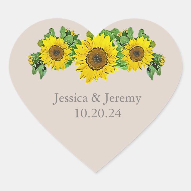 Sunflower hearts stickers (Front)
