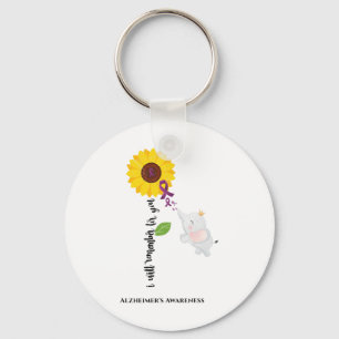 Sunflower Heimerheimer Awareness I Will Remember F Key Ring