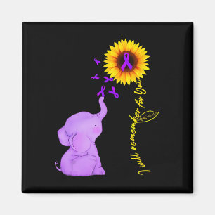 Sunflower Heimerheimer Awareness I Will Remember F Magnet
