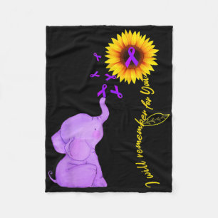 Sunflower Heimerheimer Awareness Shirt I Will Reme Fleece Blanket