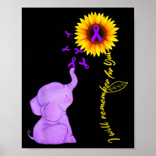 Sunflower Heimerheimer Awareness Shirt I Will Reme Poster