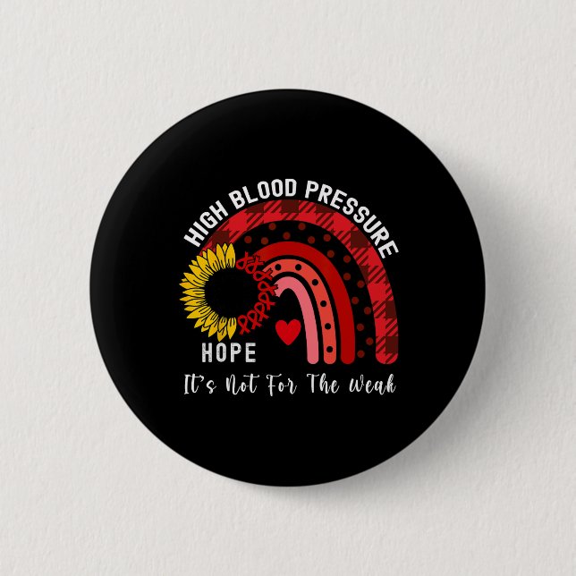 Sunflower High Blood Pressure Awareness  6 Cm Round Badge (Front)