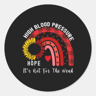 Sunflower High Blood Pressure Awareness  Classic Round Sticker