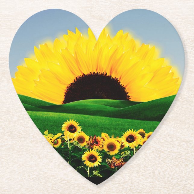 SUNFLOWER HILL PAPER COASTER (Front)