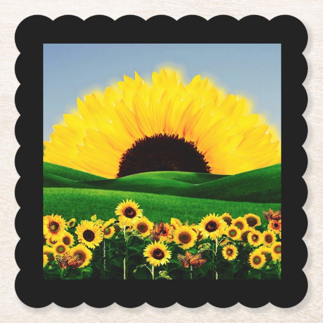 SUNFLOWER HILL PAPER COASTER (Front)