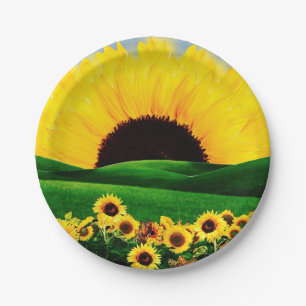 SUNFLOWER HILL PAPER PLATE