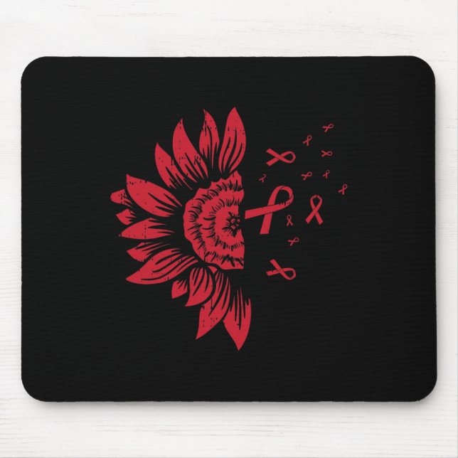 Sunflower HIV Aids Brain Aneurysm Stroke Cool Awar Mouse Pad (Front)