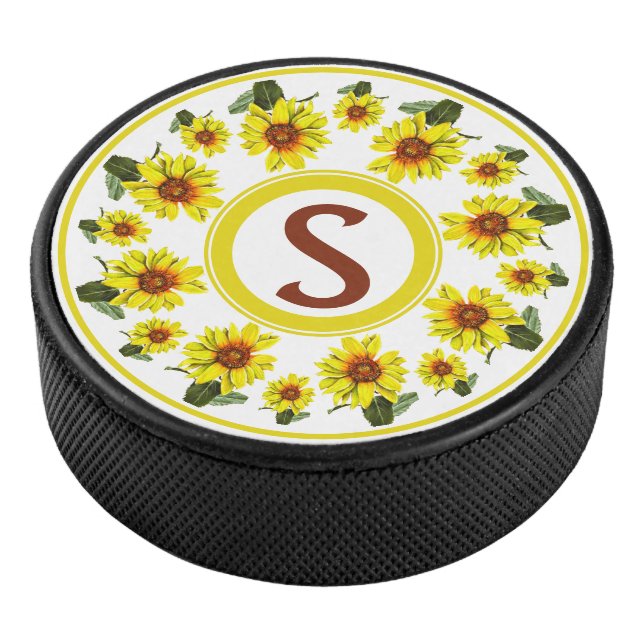 Sunflower Hockey Puck (3/4)