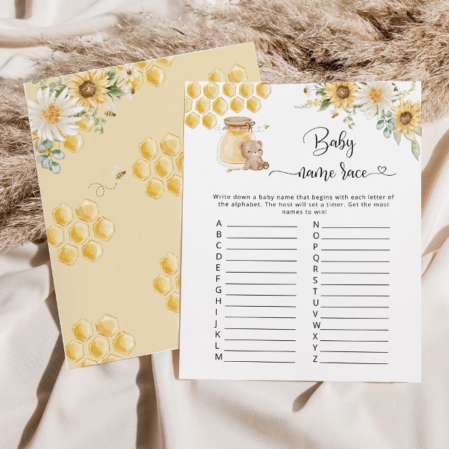 Sunflower honey bear Baby name race game (Creator Uploaded)