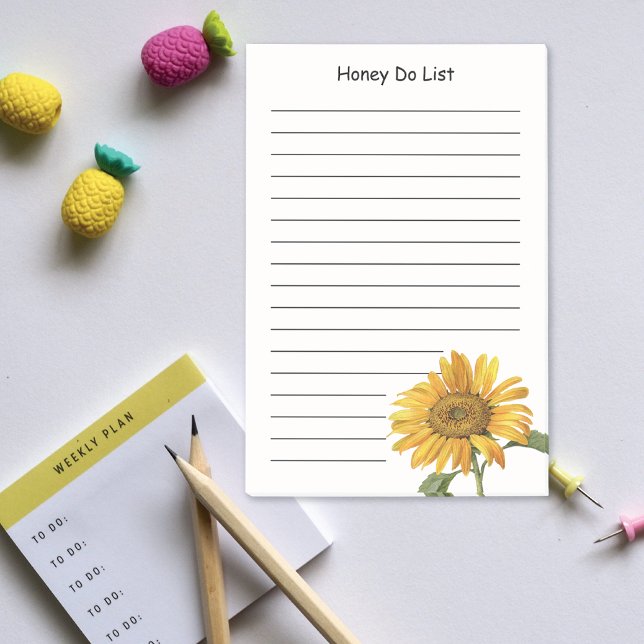 Sunflower Honey Do List Post-it Notes (Creator Uploaded)