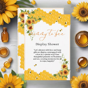 Sunflower Honeycomb Mummy-To-Bee Baby Shower Enclosure Card