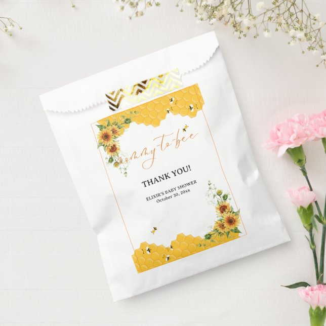 Sunflower Honeycomb Mummy-To-Bee Baby Shower Favour Bag (Sealed)