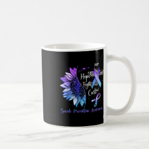 Sunflower Hope Fight Cure Suicide Prevention Aware Coffee Mug